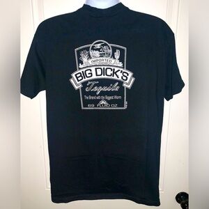 Big Dick’s Tequila Anvil Black Tshirt Men’s Large